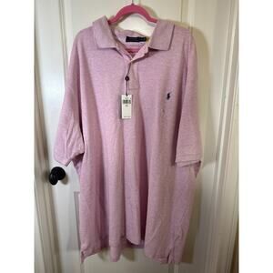 Ralph Lauren Polo 4X Mens Pink Polo Shirt New with Tags Original price $110